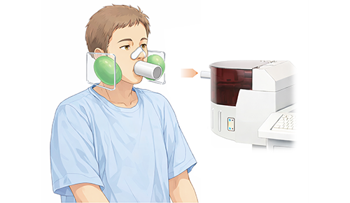 気道過敏性試験の様子